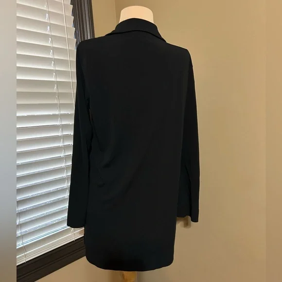 J. Jill Black Half Button Front Cardigan Top - Picture 3 of 5